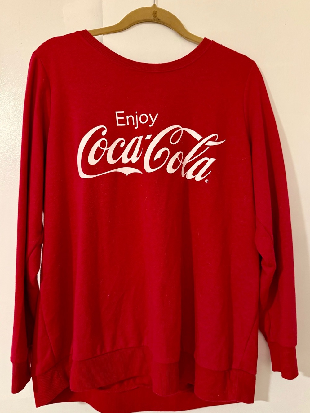 Official Coca-Cola Red Graphic Pullover Sweatshirt